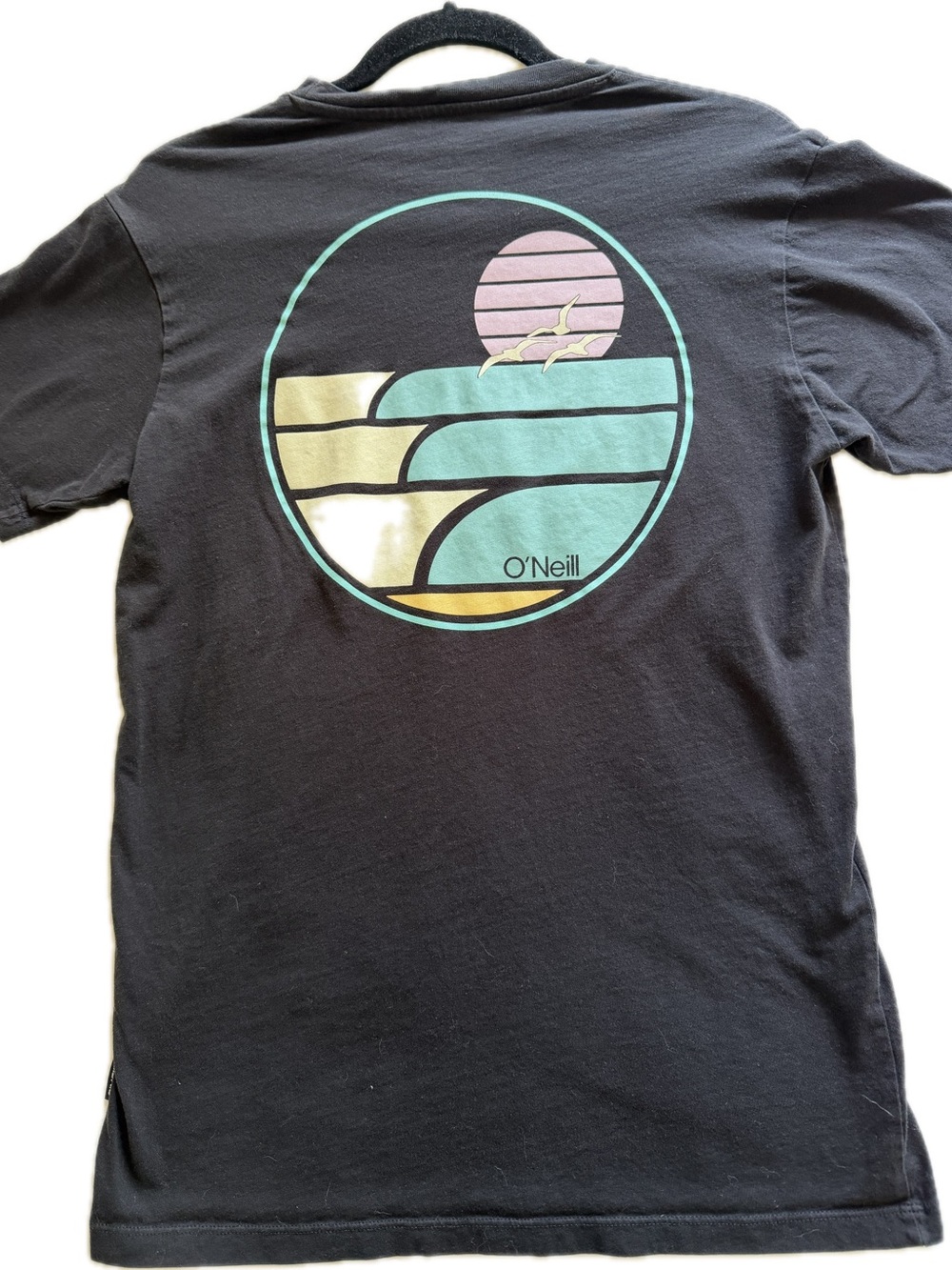 O’Neill Black Surf Graphic T-Shirt Size Small